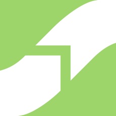 Coggle's app icon is a light green background. On top of this is a pale yellow, almost white wavy line going southwest to northeast. In the center the line is cut in a negative space tail-less arrow. This arrow looks like Coggle's UI when you add a link to another element