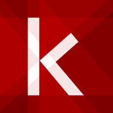 Kodex's logo is a white K on a primarily blood red background. The background is stylized in a way that extends the lines of the K to the edges of the icon. The reds either side of these lines are lighter or darker to give a textured effect.